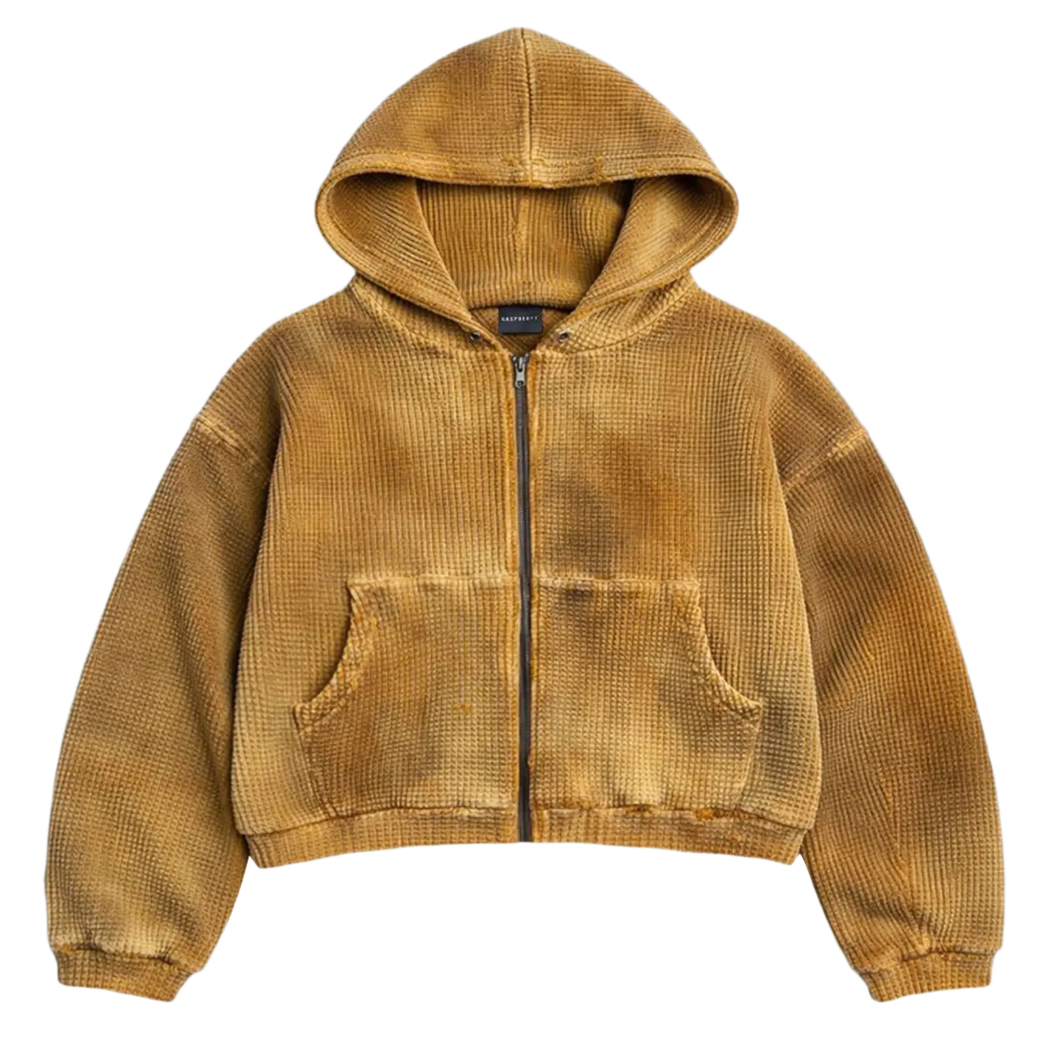 Gold+Vintage Gallery Raspberry Hills 'Distressed' Waffle Thermal Zip-Up